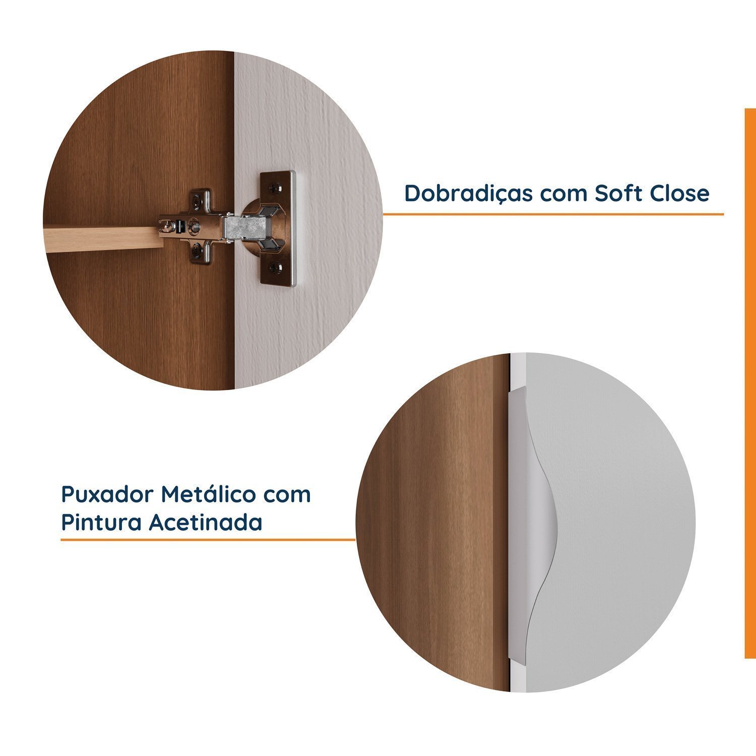 Guarda Roupa Modulado de Casal 12 Portas 6 Peças 1 Mesa de Cabeceira Hera CabeCasa MadeiraMadeira - 16