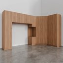 Ver imagem 6 de Guarda Roupa Modulado de Casal 10 Portas 5 Peças e 1 Cabeceira Hera CabeCasa MadeiraOriginals Marrom/Louro