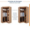 Guarda Roupa Modulado de Casal 10 Portas 5 Peças e 1 Cabeceira Hera CabeCasa MadeiraOriginals - 11