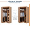Guarda Roupa Modulado de Casal 10 Portas 5 Peças e 1 Cabeceira Hera CabeCasa MadeiraOriginals - 11