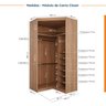 Guarda Roupa Modulado de Casal 10 Portas 5 Peças e 1 Cabeceira Hera CabeCasa MadeiraOriginals - 12