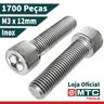PARAFUSO ALLEN CABEÇA CILÍNDRICA M3 X 12MM INOX - 1700Pçs - 2