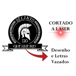 Apliques Decorativo Área De Churrasco Placa Recanto Do Guerreiro Grego - 5
