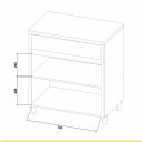 Ver imagem 4 de Balcao Nesher Condessa 2pt 1gv 80cm (carvalho Greige)