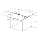 Ver imagem 7 de Mesa Plataforma Dupla para Escritório Home Office 90x120cm VRA9016 Cor Sevilha/Preto - Web Office