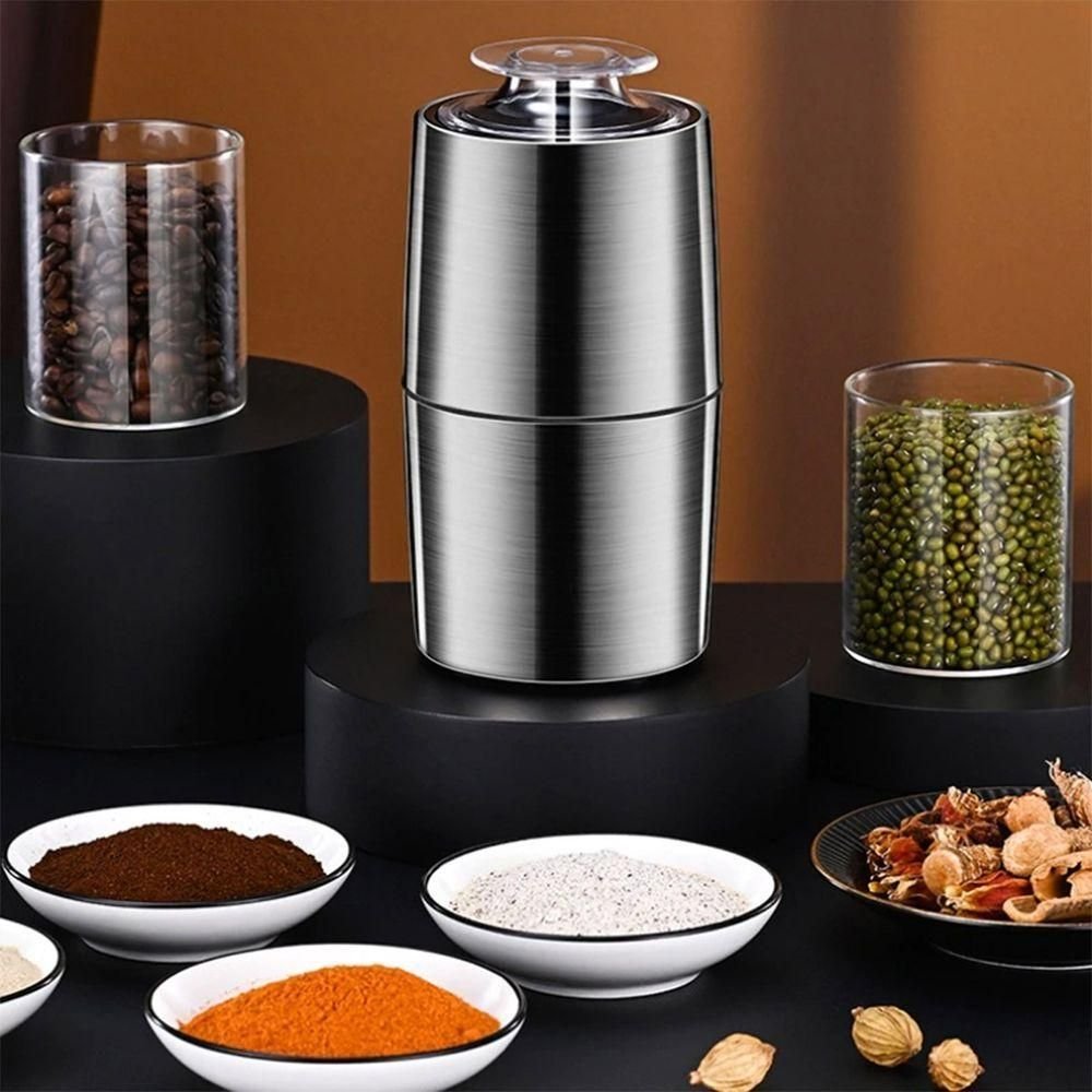 Moedor de Cafe Eletrico Inox 230w Graos Cafeina Po Especiarias Bebida Lanche Cozinha Cafe da Manha U - 9