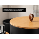 Ver imagem 4 de Kit Banheiro 6 Peças Elegance Preto com Detalhes em Bambu