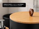 Ver imagem 4 de Kit Banheiro 6 Peças Elegance Preto com Detalhes em Bambu