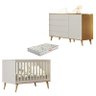 Berço Americano Ludmila e Cômoda Infantil Gran Lorena Off White Bétula com Colchão Gazin - Carolina  - 1