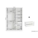 Ver imagem 7 de Guarda Roupa Closet Casal Adapt 6 Peças (2 S Abertos + 1 Canto Obliquo + 3 Complementos) Qcm73