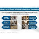 Ver imagem 2 de Guarda Roupa Closet Casal Adapt 6 Peças (2 S Abertos + 1 Canto Obliquo + 3 Complementos) Qcm73