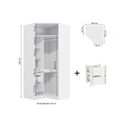 Ver imagem 5 de Guarda Roupa Closet Casal Adapt 6 Peças (2 S Abertos + 1 Canto Obliquo + 3 Complementos) Qcm73