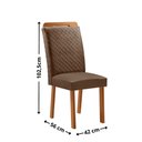 Ver imagem 2 de Mesa de Jantar Liz 120cm Tampo MDF Laminado Canto Copo com 4 Cadeiras Aline