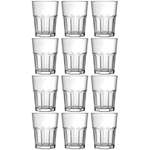 Jogo 12 Copos 200ml para Suco Água e Refrigerante Nadir Figueiredo em Vidro Transparente