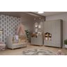 Quarto de Bebê Completo com Cômoda Guarda Roupa com Nichos e Berço 100% Mdf Permóbili Baby Fendi/nat - 2
