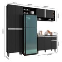 Ver imagem 4 de Cozinha Vanessa e Balcão de Pia Tatiane 120 Cm Preto Fosco - Ajl