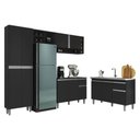 Ver imagem 1 de Cozinha Vanessa e Balcão de Pia Tatiane 120 Cm Preto Fosco - Ajl