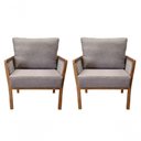 Ver imagem 1 de Kit 2 Poltronas Luxo Califórnia Cinza Linho 1005