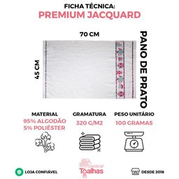 Kit 10 Panos de Prato Atoalhado Premium - Central Toalhas - 2