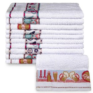 Kit 10 Panos de Prato Atoalhado Premium - Central Toalhas