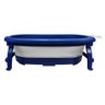 Banheira Infantil Portátil Dobrável Coroa 55L Clingo C6020 Branco/Azul - 3