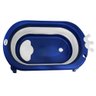 Banheira Infantil Portátil Dobrável Coroa 55L Clingo C6020 Branco/Azul - 6