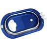 Banheira Infantil Portátil Dobrável Coroa 55L Clingo C6020 Branco/Azul - 5