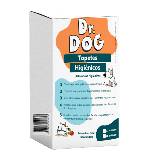 Tapete higiênico Cachorro 80x60cm Dr.Dog 7und antivazamento - 1