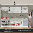 Ver imagem 6 de Armário de Cozinha Completa 300cm Branco/Cinza Lux da Sabrina Madesa