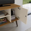 Ver imagem 4 de Rack para Tv até 50 Polegadas Viena com Nichos e Portas:off White/nature