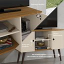 Ver imagem 5 de Rack para Tv até 50 Polegadas Viena com Nichos e Portas:off White/nature