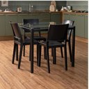 Ver imagem 1 de Conjunto Sala de Jantar Mesa Tampo em Vidro com 4 Cadeiras Hydra Plus Kappesberg