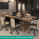 Ver imagem 3 de Mesa Modulo Central Modular Escritorio Tampo Tamburato 83x110 cm Nogal Preto Artany