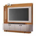 Ver imagem 3 de Estante para TV e Home Theater MDF 182cmx204cm Detalhes Curvos Laranja Cinamomo/Off