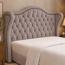 Ver imagem 1 de Cabeceira para Cama Box Queen 180cm Dorian Veludo Nobre Avelã - Sallar Home
