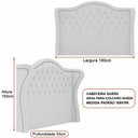 Ver imagem 3 de Cabeceira para Cama Box Queen 180cm Dorian Veludo Nobre Avelã - Sallar Home