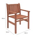 Ver imagem 3 de Banco Veneziana 1 Lugar 58cm x 89cm Ecograndis Jardim Marrom/Jatobá