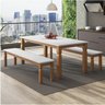 Conjunto para Jardim Mesa 182cm com 2 Bancos Rústicos Corona Ideal  - 1