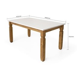 Conjunto para Jardim Mesa 182cm com 2 Bancos Rústicos Corona Ideal  - 4