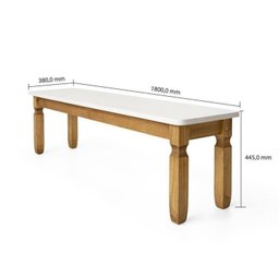 Conjunto para Jardim Mesa 182cm com 2 Bancos Rústicos Corona Ideal  - 5