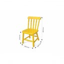 Ver imagem 6 de Conjunto Infantil Mesa 68x52cm com 2 Cadeiras Madeira Maciça Amarelo
