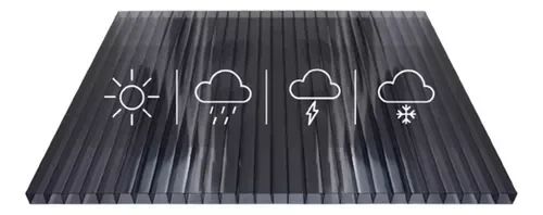 Ver imagem 1 de Chapa Policarbonato Alveolar Fume 2,10x3,00 6mm