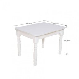 Conjunto Infantil Mesa 68x52cm com 2 Cadeiras Madeira Maciça  - 5