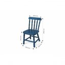 Ver imagem 3 de Conjunto Infantil Mesa 68x52cm com 2 Cadeiras Madeira Maciça Azul