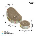 Ver imagem 5 de Poltrona Inflável Super Lounge Grafite com Puff Aveludado Vg Plus Marrom