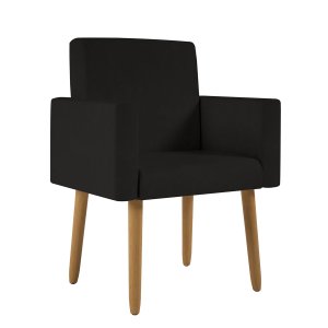 Poltrona Decorativa - Escritório - Recepção - Preta Cor:preto