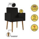 Ver imagem 3 de Poltrona Decorativa - Escritório - Recepção - Preta Cor:preto