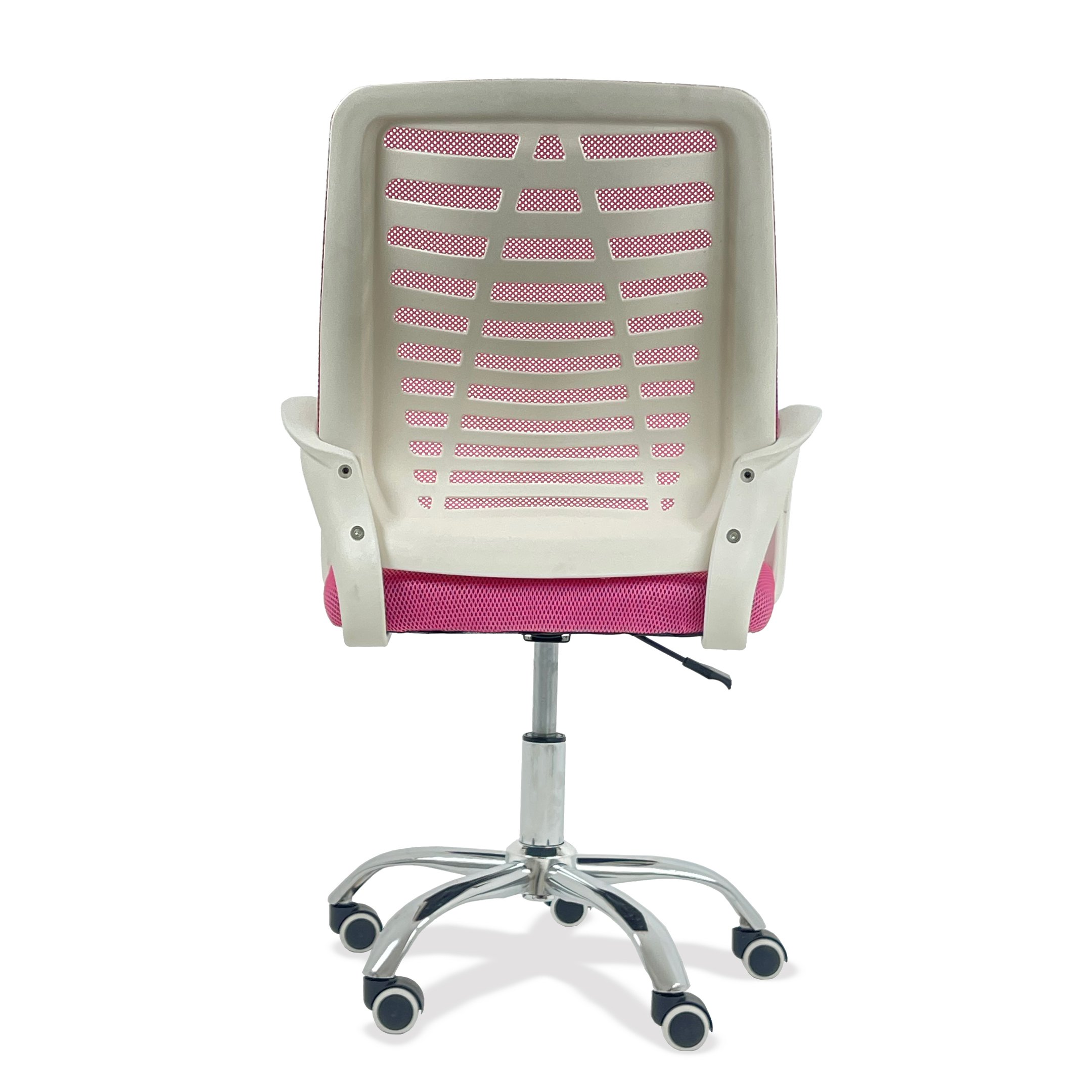 Cadeira de Escritório Esteirinha Mesh Ergonômica Giratória - Rosa - 5