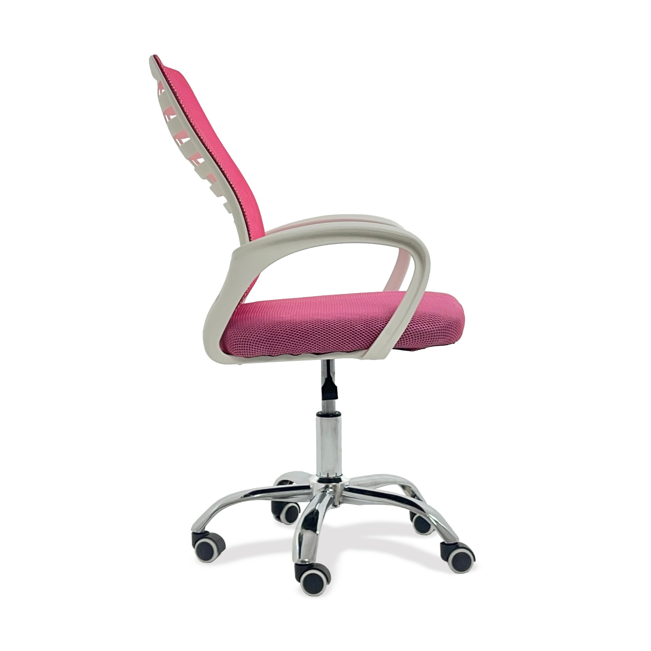 Cadeira de Escritório Esteirinha Mesh Ergonômica Giratória - Rosa - 3