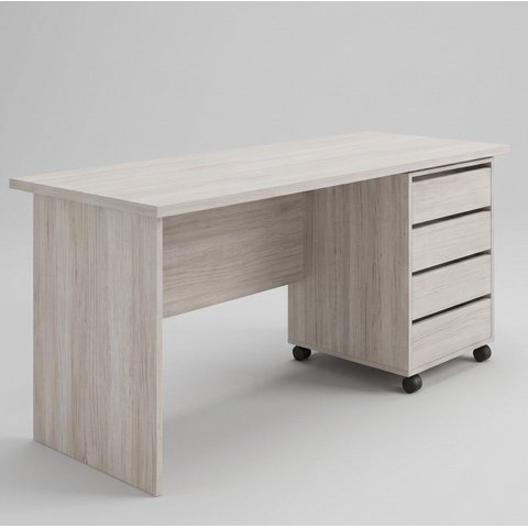 Mesa Notebook Diretor com Gaveteiro 150cm Carvalho